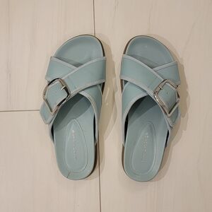 Marc Fisher Blue Sandals with Crisscross Straps Size 8